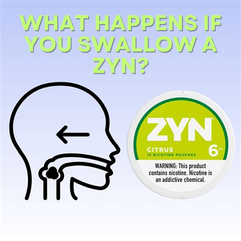 what happens if i swallow a zyn|is swallowing zyn bad.